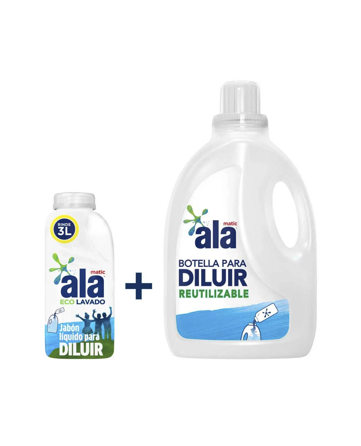 Jabon Liquido Ala Eco Lavado x 500 Ml + Botella P/Diluir